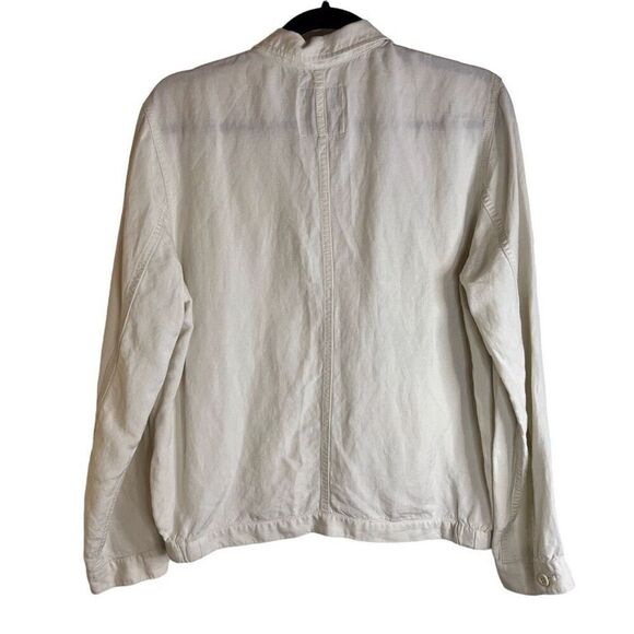 Madewell League Womens Linen Cargo Utility Jacket Blazer Size Large Outdoor - Picture 2 of 7